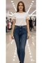 High-Waisted Full Lycra Skinny Leg Dark Color Stylish Jeans