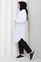 Balloon Sleeve Pocket Tunic White Hm2871 - 7