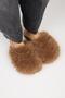 Zeya Women's Plush Buckle Brown Slippers - 2