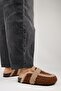 Pelini Women's Teddy Flat Slippers Brown Slippers - 7