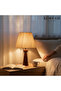 Beige linen fabric headed wooden lampshade - 3