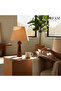 Beige linen fabric headed wooden lampshade - 8