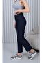 Mom Fit Basic Jeans with Leg Cut Detail - 2