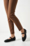 Women's Stoned Ballerina Black - 4