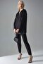 Striped Detail Polo Collar Double Suit Berşan Collection