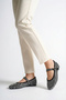 Women's Stoned Ballerinas Black and White - 2