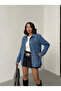 Blue Laser Ripped Boyfriend Denim Jacket - 3