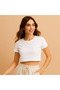 Women's Basic Short Sleeve Crop T-Shirt – Casual & Stylish Fit