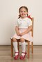 Papuç Sepeti 5102 Baby Girl Ballerina Shoes with Velcro & Stones, Patent Leather Ballerina Shoes - 2