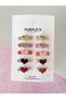 Handmade Design 10-Piece Glitter Heart Detailed Baby Girl Hair Clip Set - 2