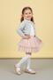 Papuç Sepeti 5102 Baby Girl Ballerina Shoes with Velcro & Stones, Patent Leather Ballerina Shoes