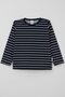 Baby Boy Long Sleeve T-Shirt Placket Striped 9 Months-3 Years, Navy Blue