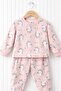 Unicorn Patterned Baby Girl Pajama Set - 4