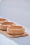 Natural Bamboo Snack Presentation Set – Tray + 3 Bowls - 3