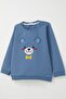 Baby Boy Tracksuit Set Happy Puppy Embroidered 9 Months-3 Years, Indigo - 6