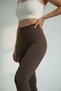Shaping High Waist Corded Fabric Brushed Inside Women's Leggings for Summer / Winter - 2