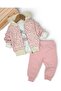 Baby Girl Leopard Patterned Hooded Cardigans, 3 Pieces 6-9-12-18-24 Months Stylish Holiday Set, - 2