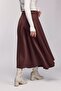 High Waist Tie-Up Layered Look Scuba Skirt - 3
