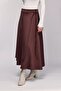 High Waist Tie-Up Layered Look Scuba Skirt - 2