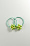 Minimal Flower Detailed Colorful Rubber Buckle Set of 2 - 2