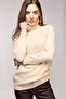 Beige Turtleneck Oversize Knitwear Sweater - 2