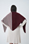 Women's Striped Triangle Shawl Scarf – Shoulder Shawl with Soft Texture - 2