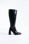 Gwen Women's Below-The-Knee Thick Heeled Zippered Boots - 6