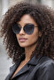 Sunglasses Women Cat Eye Uv400 Black Metal Frame Stylish Design - 4