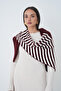 Women's Striped Triangle Shawl Scarf – Shoulder Shawl with Soft Texture - 7
