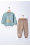 Cutest of Cute Süzene Embroidered Seasonal Two-Piece 100% Cotton Baby Boy Top and Bottom 2-Piece Set - 2