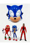 Sonic the Hedgehog 2 Toy Playset Sonic 2 Action Figures & Wearable Blue Face Mask 4-Pcs for Kids Toy - 2