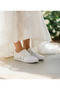 White Evening Dress Wedding Dress Shoes Flat Sole, Lace Satin Shoes Very Comfortable - 2