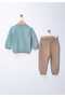 Cutest of Cute Süzene Embroidered Seasonal Two-Piece 100% Cotton Baby Boy Top and Bottom 2-Piece Set - 3