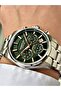 Functional Silver-Green Color Sapphire Glass Steel Band Steel Case Men's Wristwatch 1238Mr - 3