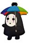 🧳 ✨ No-Face with Rainbow Umbrella Luggage Tag, Baggage Tag, Bag Tag, Suitcase Tag - 4