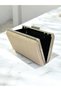 Beige Color Luxury Suede Crystal Stone Metal Handle Chain Women Evening Dress Bag Wedding Engagement Graduation - 4