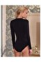 Women'S, 95% Cotton 5% Elastane, Long Sleeve, Crew Neck, Snap Closure, 6-Piece Bodysuit - 2