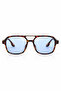 Laguna Aviator – City Style with Leopard Pattern, Uv400 Protection, Blue Tinted Glass Unisex Sunglasses - 4