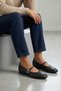 Blunt Toe Diamond Buckle Women's Ballerina Comfortable Casual & Stylish Shoes - 3