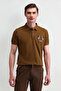 Mens Brown Solid Polo Shirt - 4