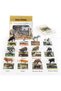 Montessori Animal Figures with Flash Cards,12 Piece Realistic Zoo Animal Figurines,Educational Science Matching Game for Preschool