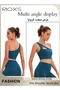 Women's One Shoulder Sports Bra, Wireless Padded Yoga Bras for Ladies, Breathable Halter Style Mediu - 2
