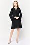 Women Plain Mini Dress, Black - 2