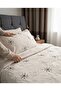 Single Floral Print Bedspread Set with Gray Details – Pillowcase Included 180 x 260
