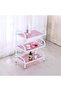 Beauty Salon Glass Trolley - Pink