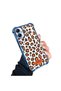 Samsung Galaxy A04E Compatible Transparent Four Corner Silicone Coated Glossy Edge Case Leopard Pattern - 2