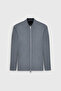 Men's Gray Melange 100% Cotton Standard Fit Regular Cut College Collar Pocketed Knitwear Cardigan