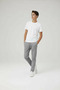 Boy's Gray Linen-Look Cotton Trousers with Elastic Waist - 3