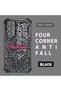 Samsung Galaxy A54 Compatible Transparent Four Corner Silicone Coated Glossy Edge Case Leopard Pattern