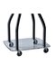 Black Hair Coloring Trolley Stand with Transparent Table Top - 3
